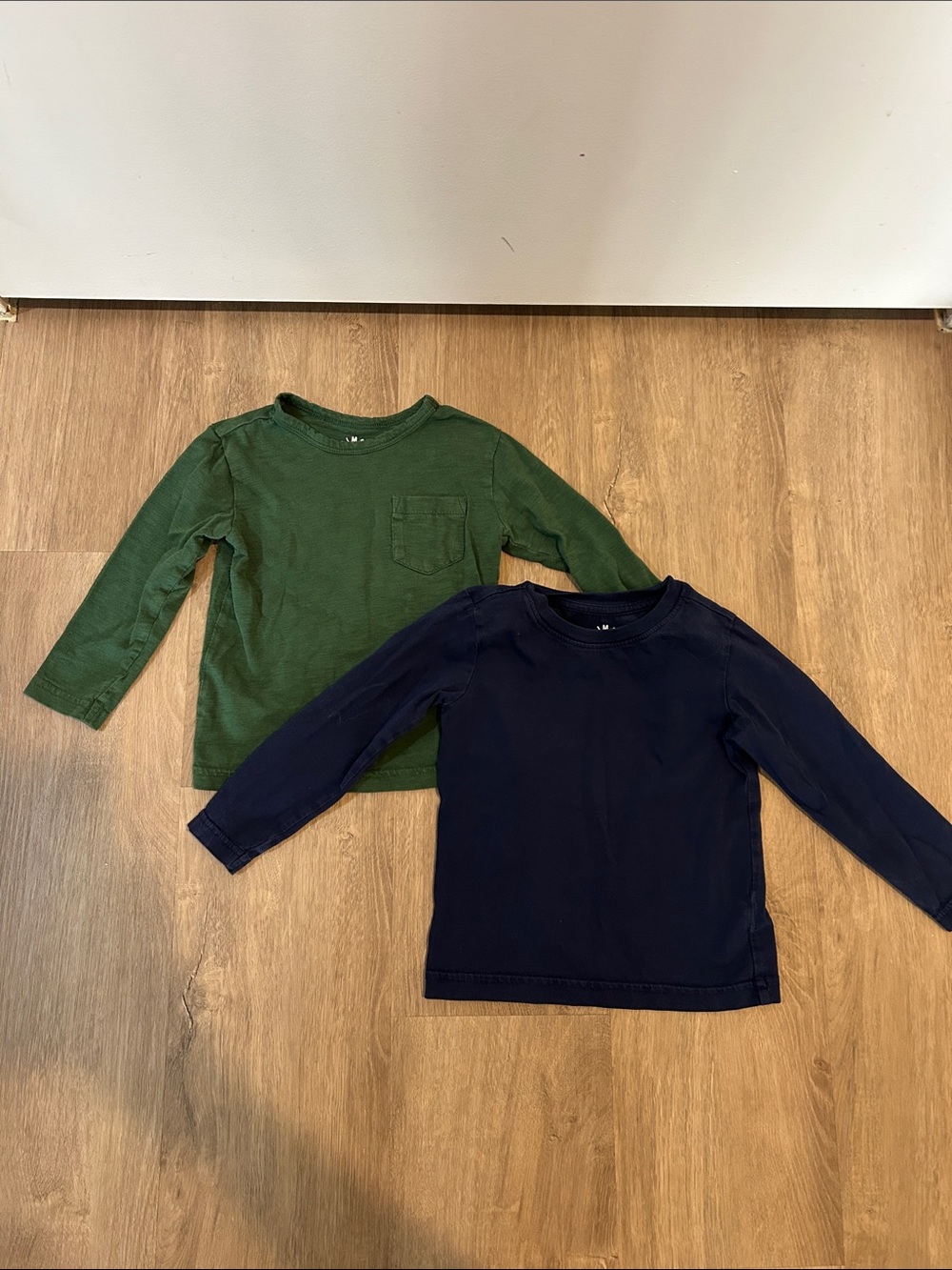 Primary Organic Kids Long-Sleeve Shirt - Green & Navy